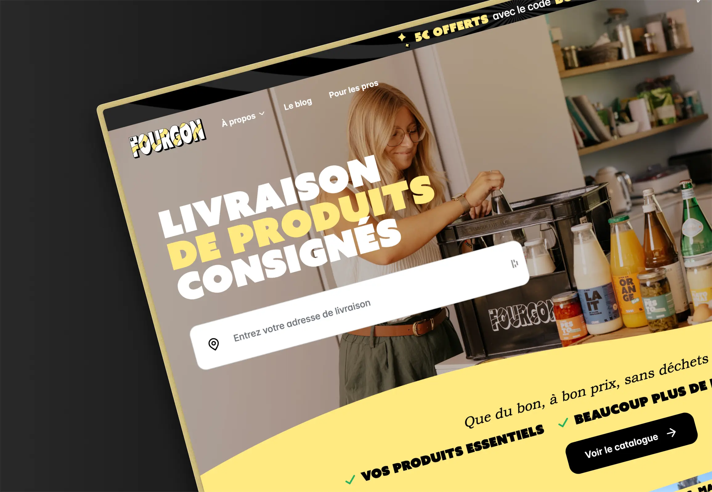 Aperçu du site e-commerce Le Fourgon après sa refonte.